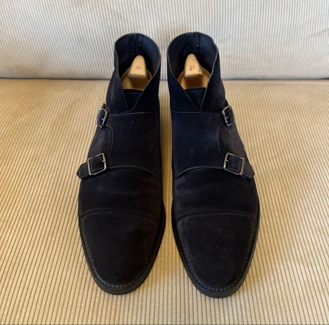 ジョンロブ William II Boots 7EE ブラックスエード MTO品