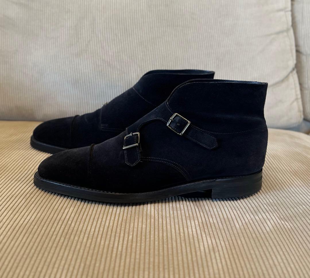 ジョンロブ William II Boots 7EE ブラックスエード MTO品