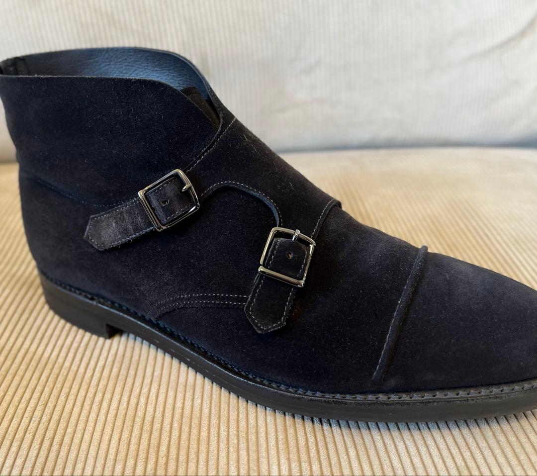 ジョンロブ William II Boots 7EE ブラックスエード MTO品