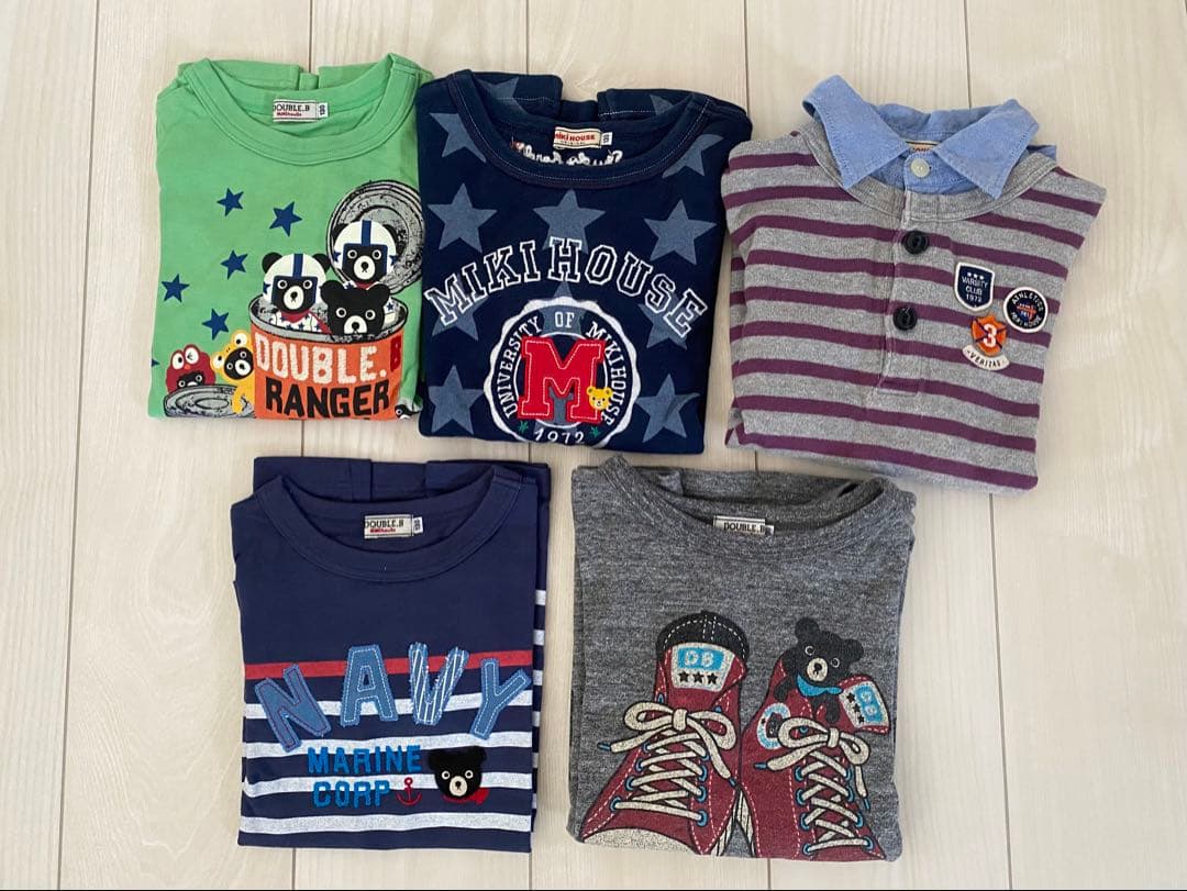 ⭐︎美品⭐︎ ミキハウス ダブルビー　130センチ　ロンT5点セット