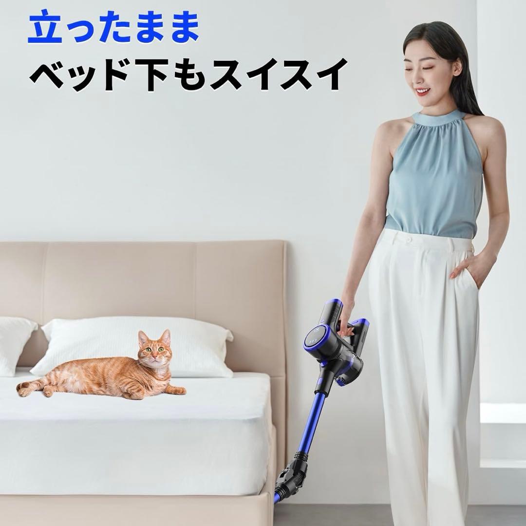 掃除機 コードレス50000Pa超強力吸引+50分連続稼働 着脱バッテリー 洗浄