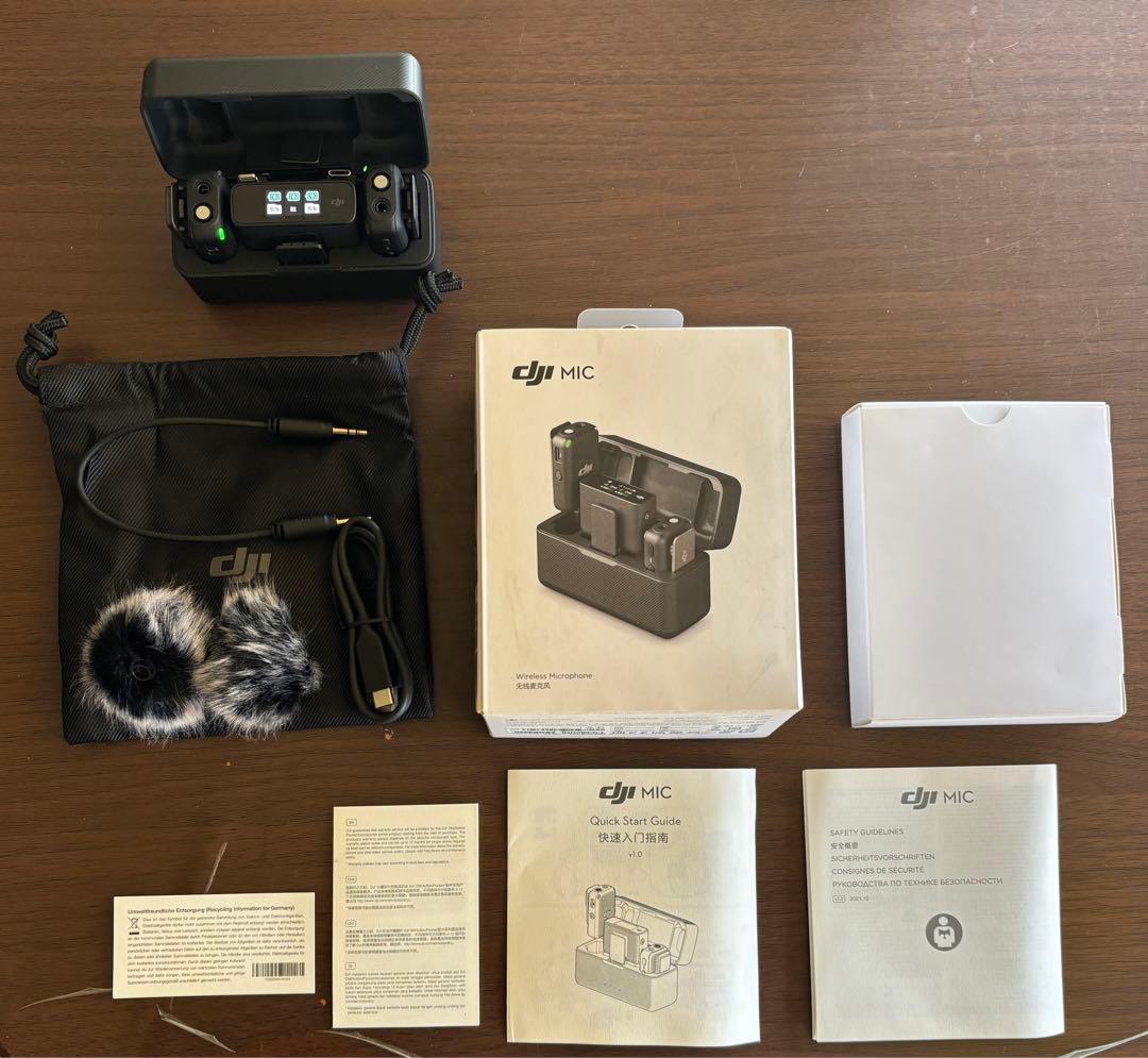 【美品】DJI MIC ワイヤレスマイクロフォン YouTube 録音