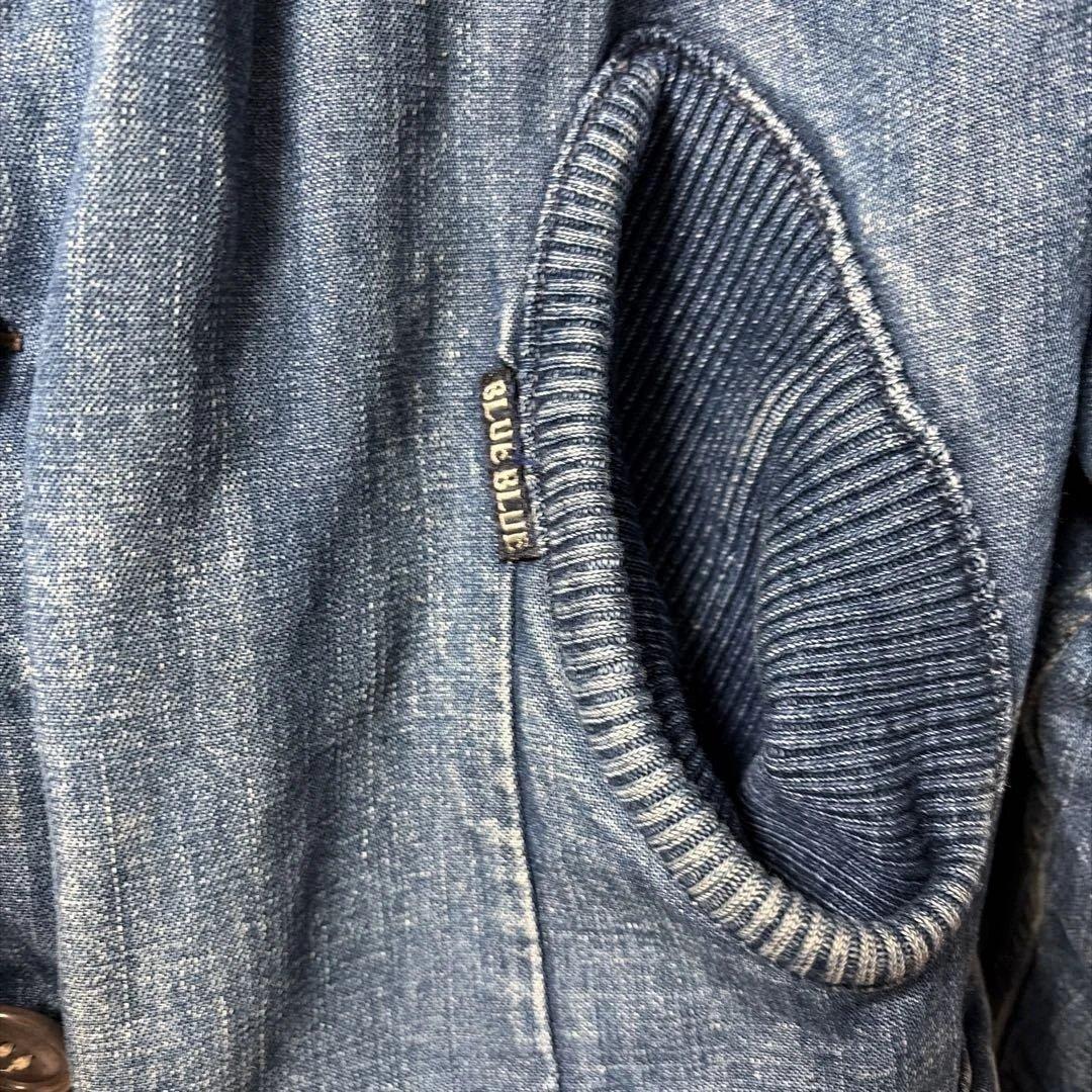 BLUE/BLUE デニム裏ボア珍形カバーオール ジャケット