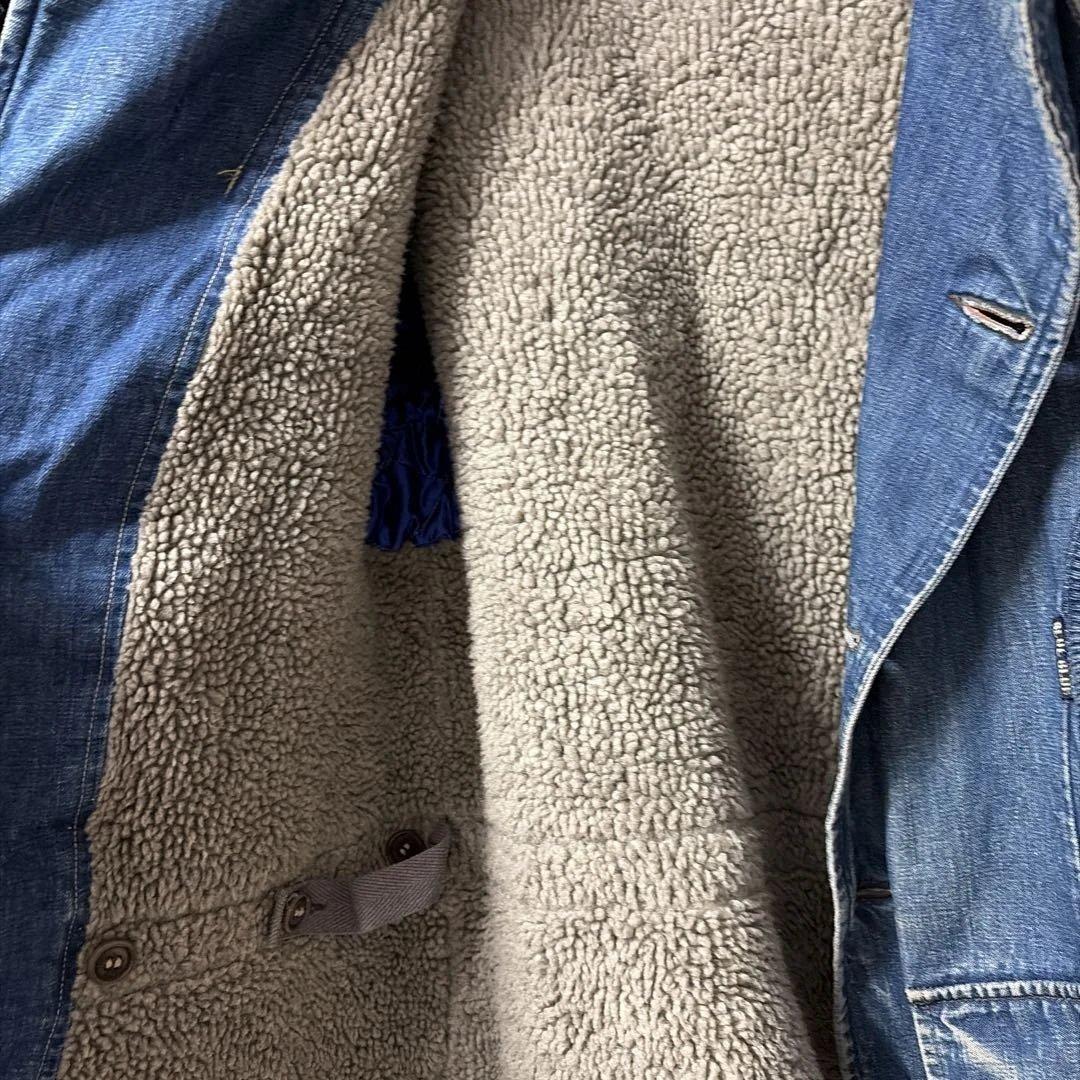 BLUE/BLUE デニム裏ボア珍形カバーオール ジャケット