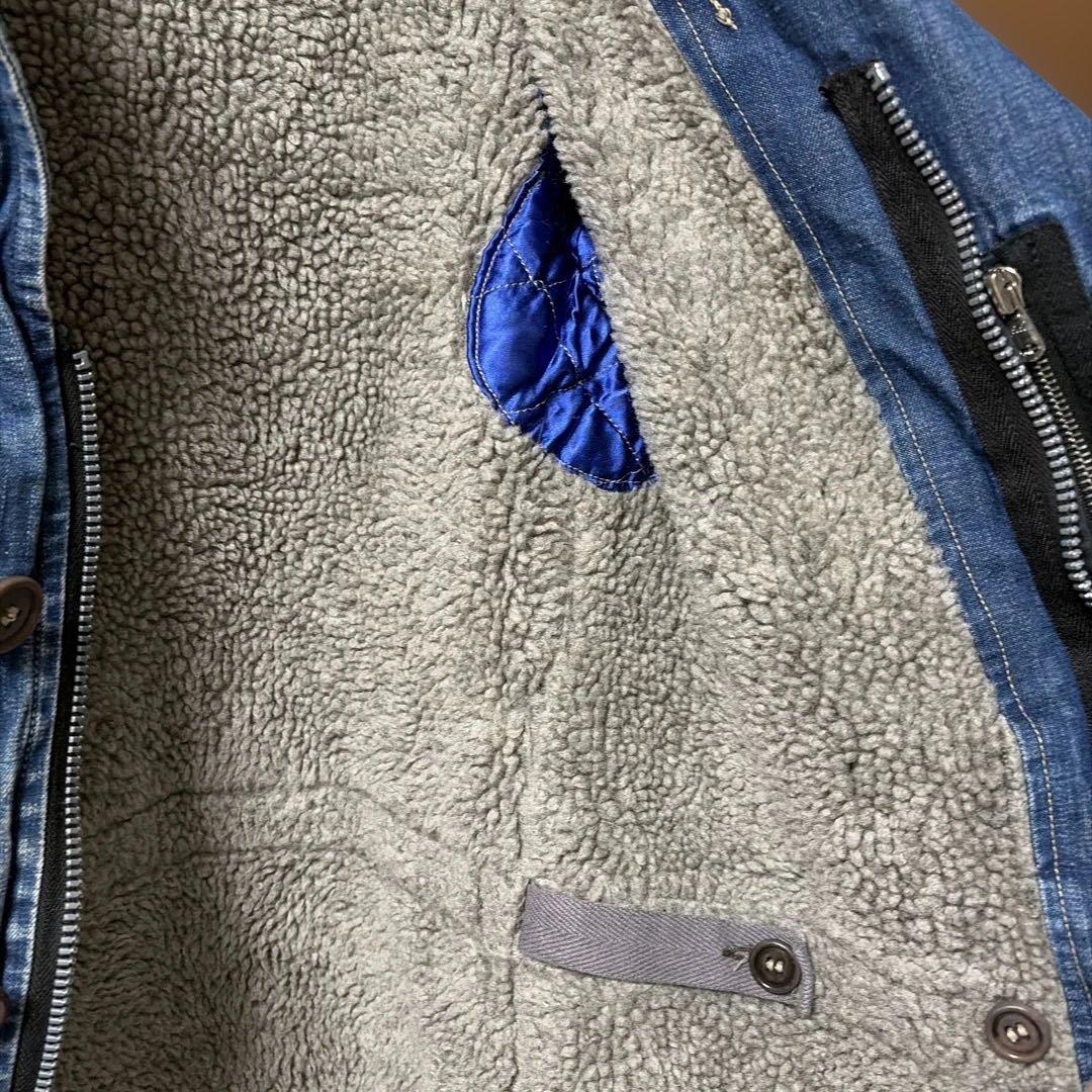 BLUE/BLUE デニム裏ボア珍形カバーオール ジャケット