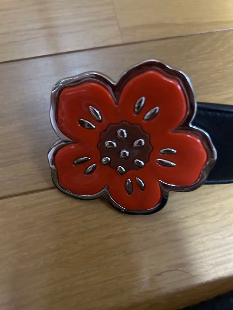 KENZO Boke Flower ワイド リバーシブル レザーベルト