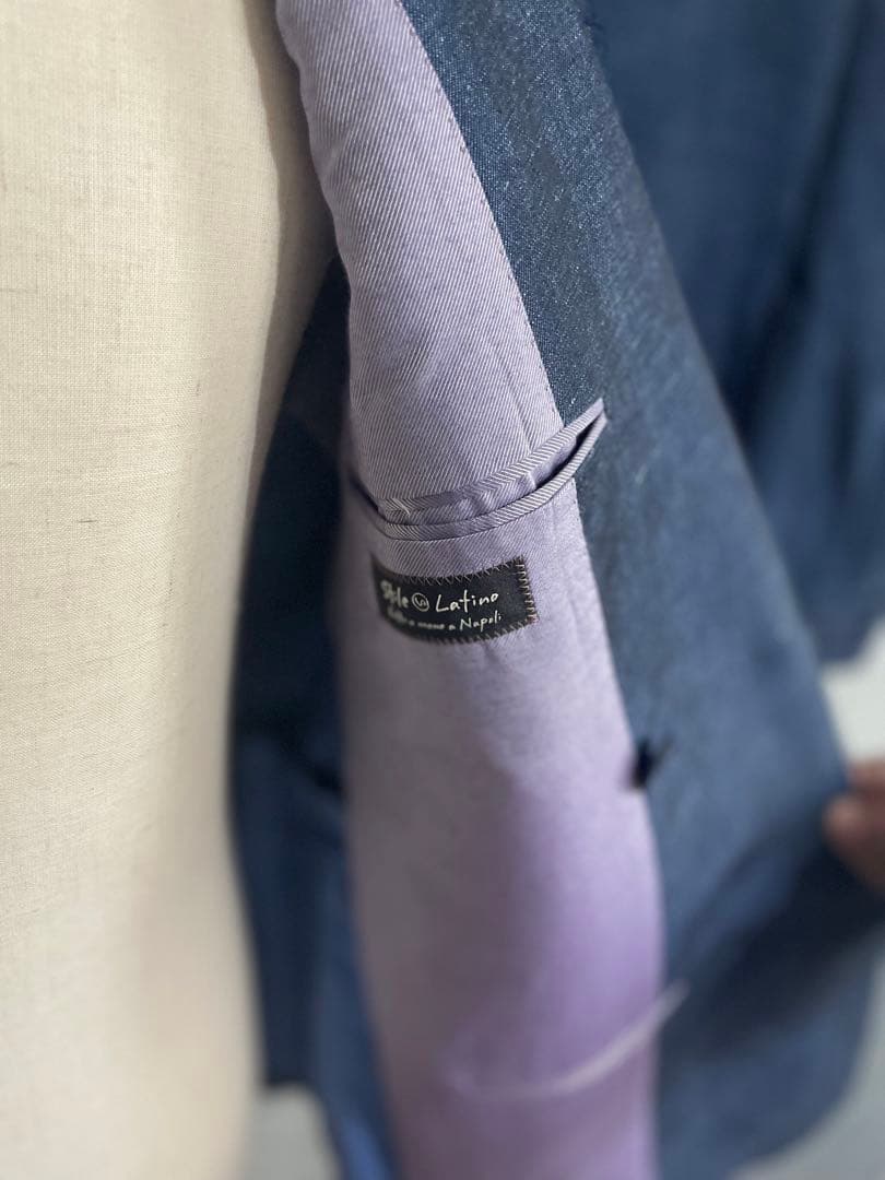 か*う様 【美品】スティレラティーノコットンデニム×リネン混