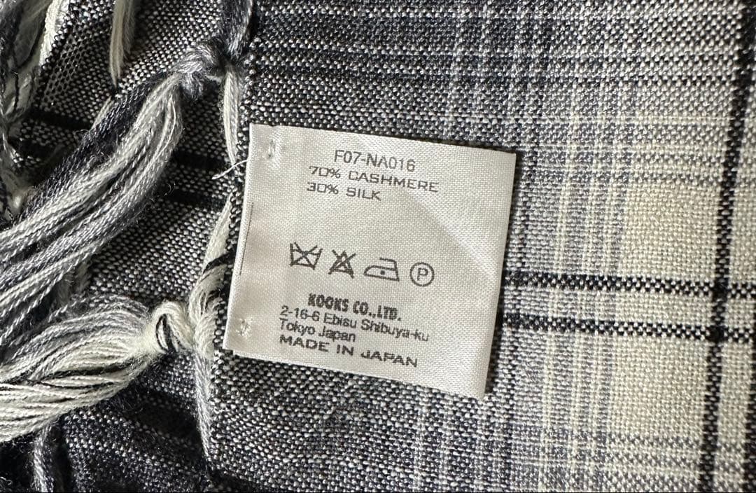 NUMBER (N)INE ナンバーナイン 07AW チェック柄ストール