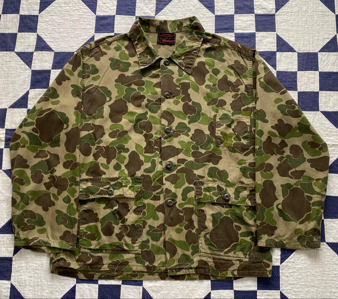 【特大】60s 70s ダックハンターカモ　ハンティング　迷彩　ジャケット