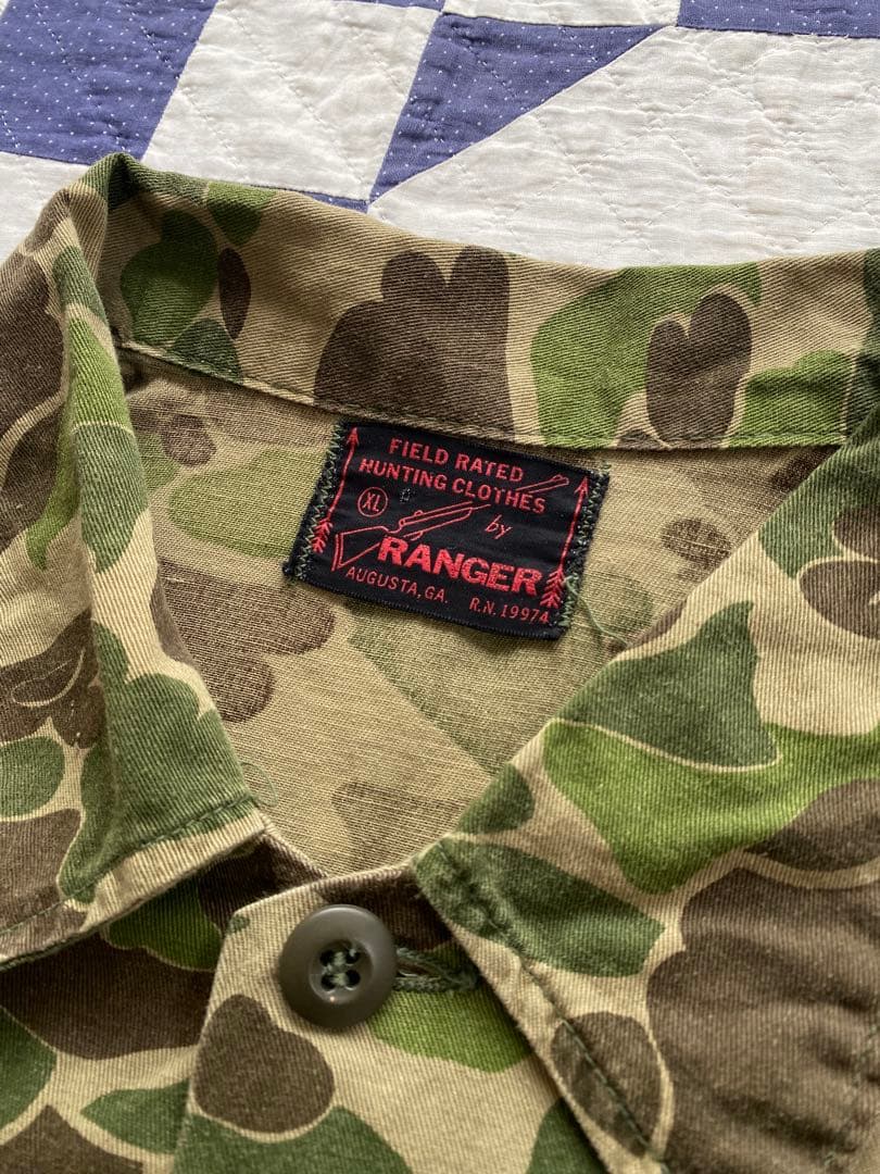 【特大】60s 70s ダックハンターカモ　ハンティング　迷彩　ジャケット
