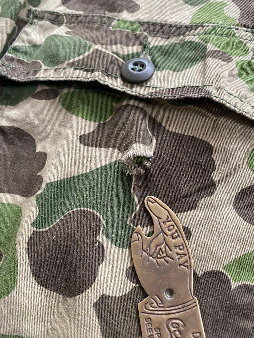 【特大】60s 70s ダックハンターカモ　ハンティング　迷彩　ジャケット