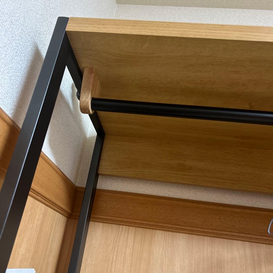 こりお。ニトリ オープンワードローブ（アテン 80 LBR）ライトブラウン