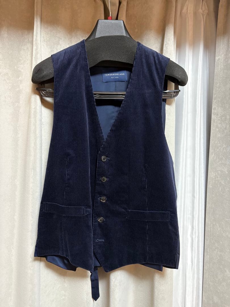美品 TOMORROWLAND コーデュロイジャケット ベストセット　サイズ48