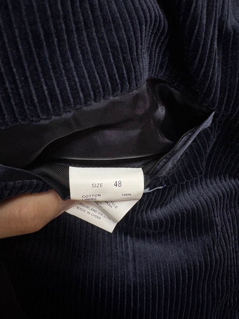 美品 TOMORROWLAND コーデュロイジャケット ベストセット　サイズ48