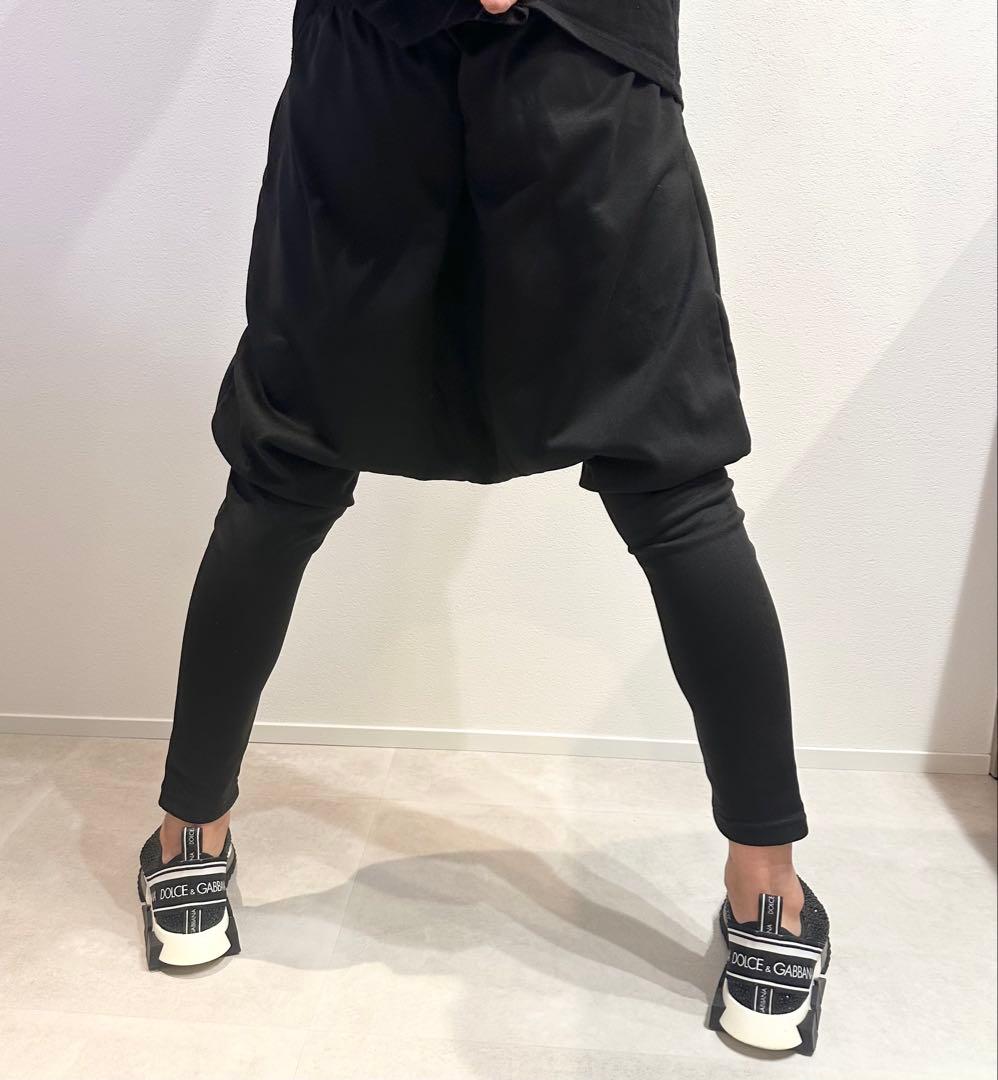 サルエル パンツ スウェット 黒 ブラック スキニー ストレッチ 検 GACKT