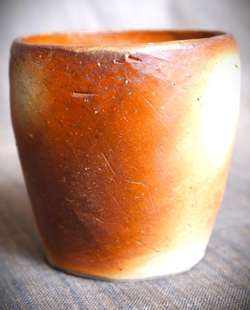 人気作家★星正幸【師：森陶岳】★備前ゆのみ★共箱・布・栞