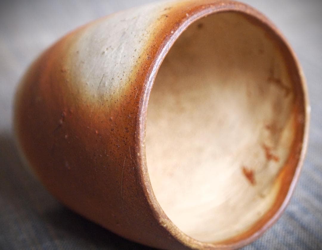 人気作家★星正幸【師：森陶岳】★備前ゆのみ★共箱・布・栞