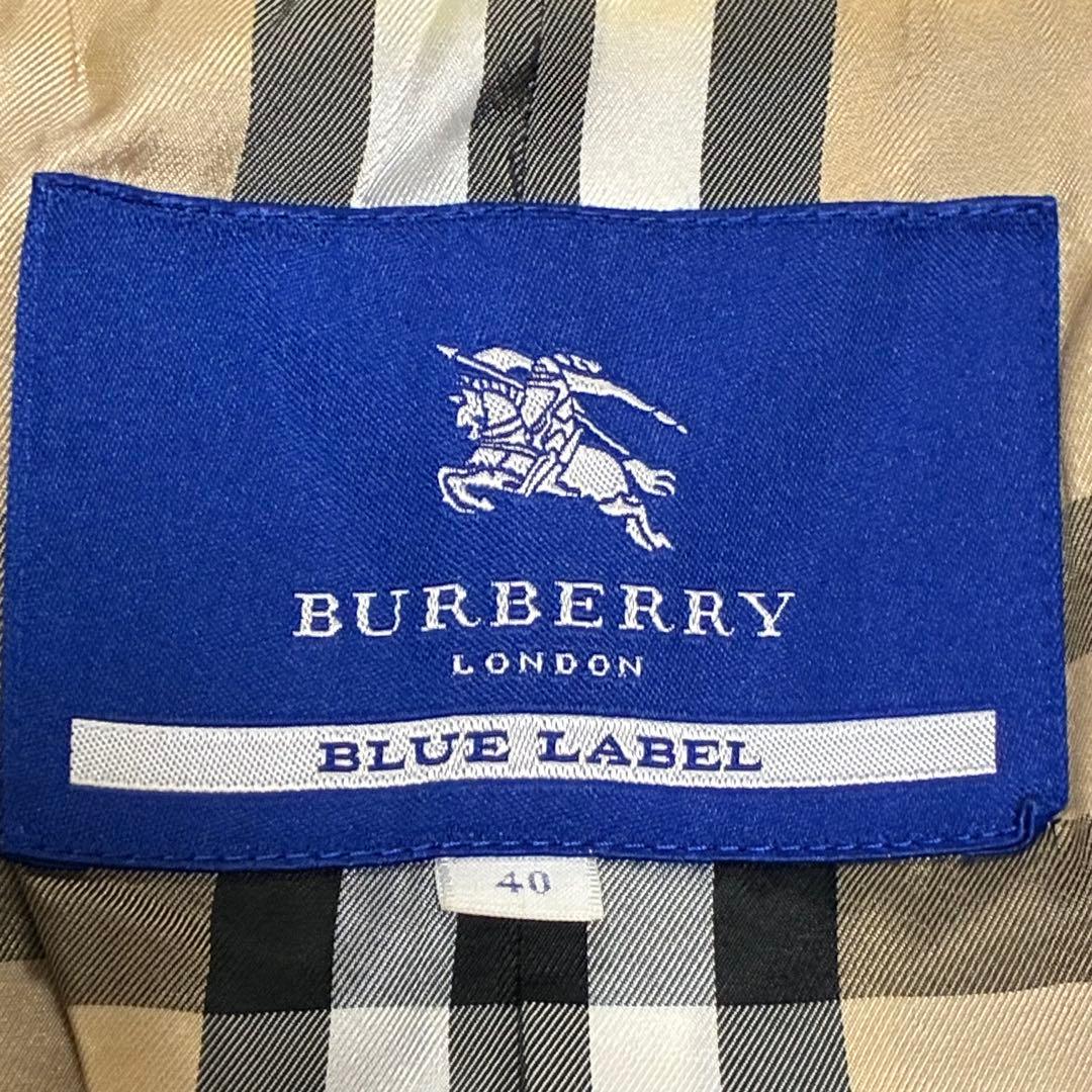 BURBERRY 美品 ノバチェック ベルト付 メルトン コート 黒 ブラック