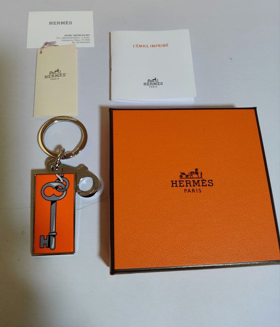 エルメス キーホルダー イルージョン オレンジ