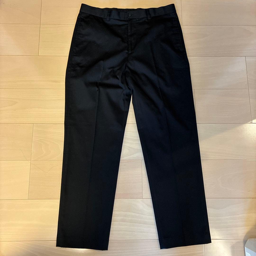 ブルックスブラザーズ未使用ブラック黒コットンスラックスパンツW33
