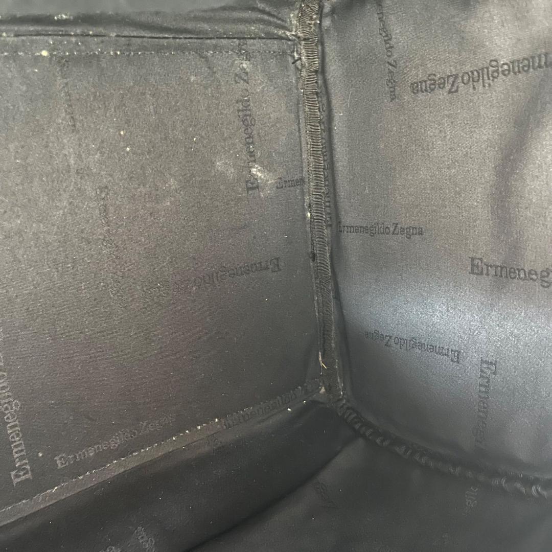 15461✨美品✨エルメネジルドゼニア シボ革 ボストンバッグ 大容量 レザー