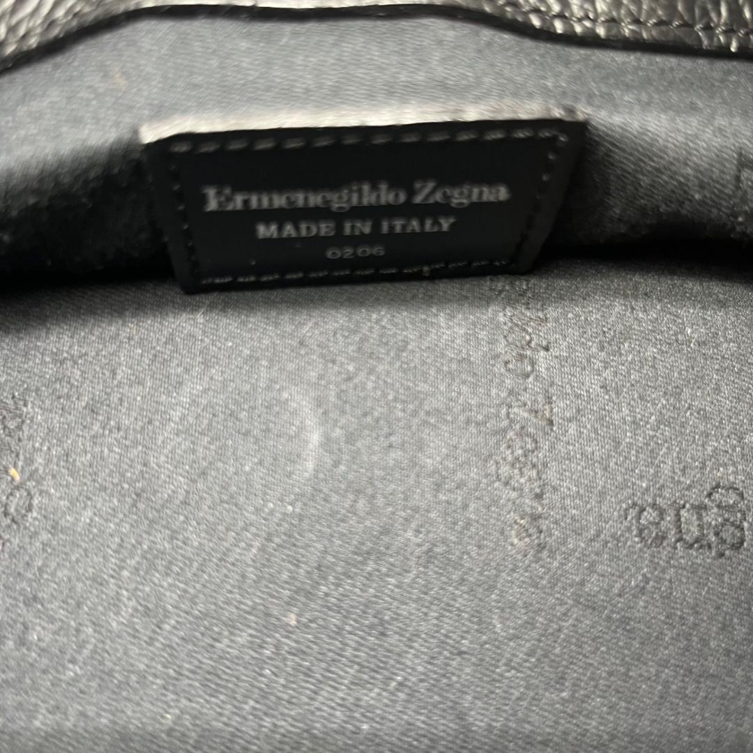 15461✨美品✨エルメネジルドゼニア シボ革 ボストンバッグ 大容量 レザー