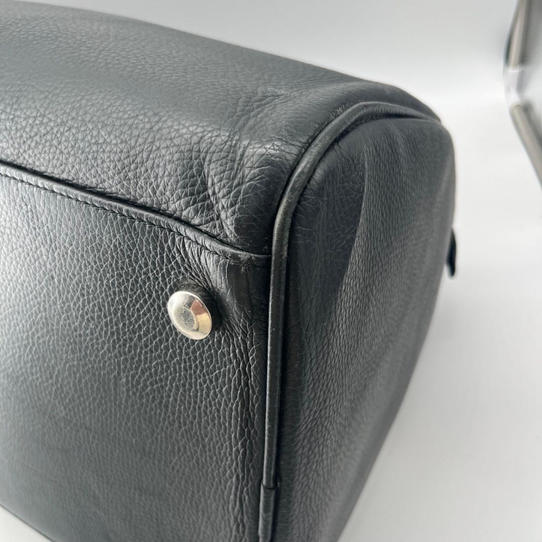 15461✨美品✨エルメネジルドゼニア シボ革 ボストンバッグ 大容量 レザー