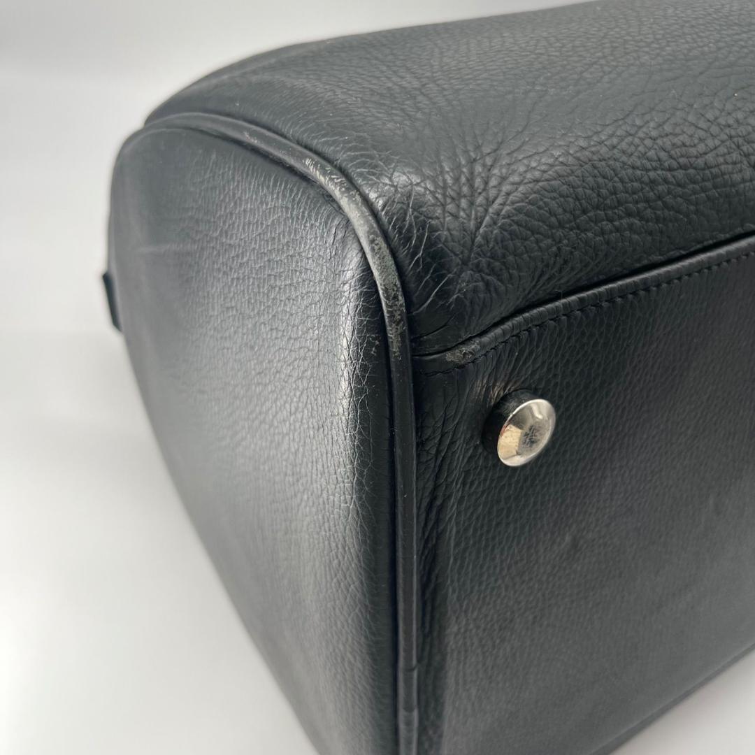 15461✨美品✨エルメネジルドゼニア シボ革 ボストンバッグ 大容量 レザー