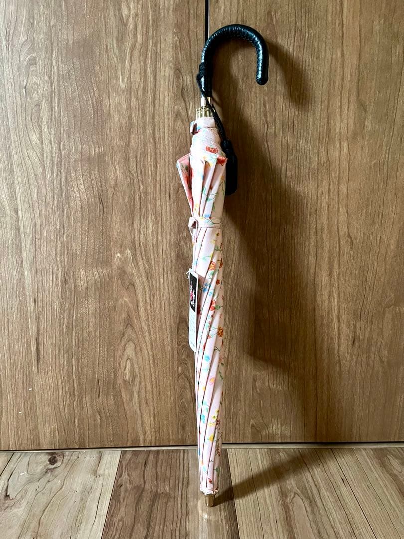 新品未使用タグ付　前原光栄商店　雨傘　日傘　ピンク　花柄　タッセル付き