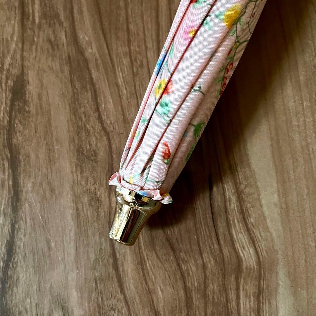 新品未使用タグ付　前原光栄商店　雨傘　日傘　ピンク　花柄　タッセル付き