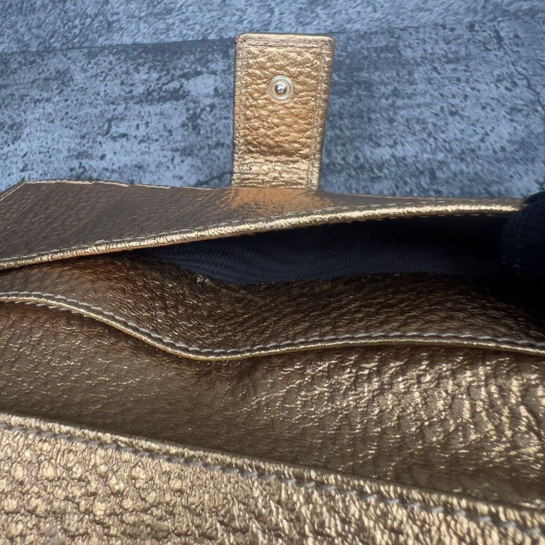 GUCCI GG柄 キャンバス×レザー 長財布 ゴールド金具