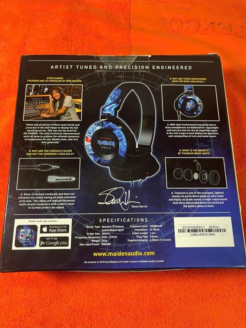 IRON MAIDEN AUDIO ED-PHON3S ヘッドフォン　未使用品