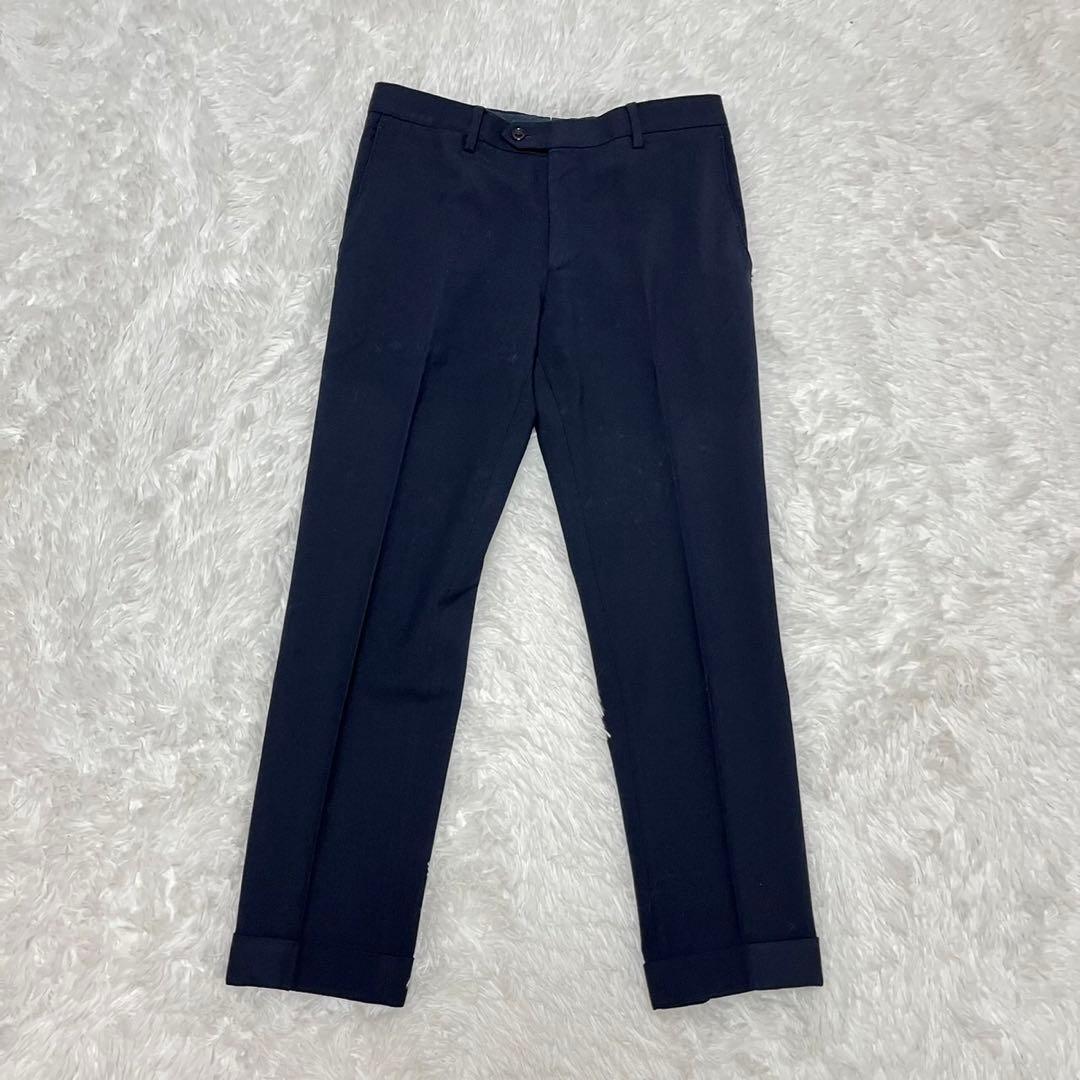 最高級 ラルディーニ セットアップ スーツ 冬用 肉厚 ネイビー