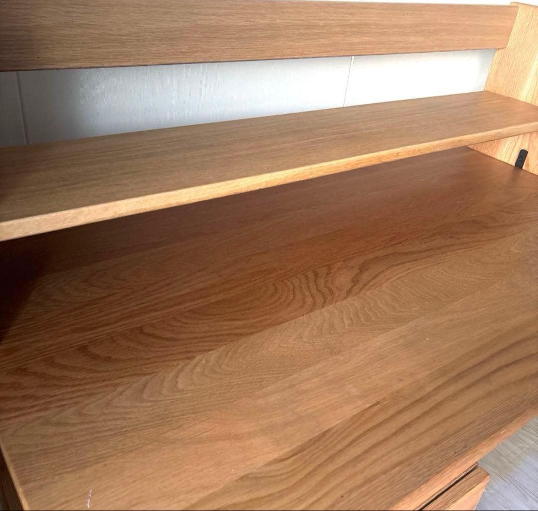 無印良品　MUJI オーク無垢材デスク　学習机　シンプル　上置き棚　札幌直接可