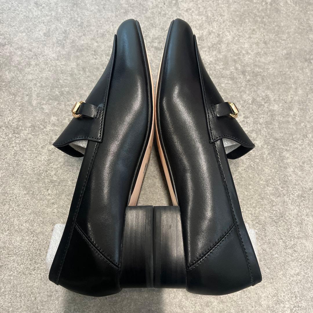 【新品半額】Fin本革ビットローファー23.5黒