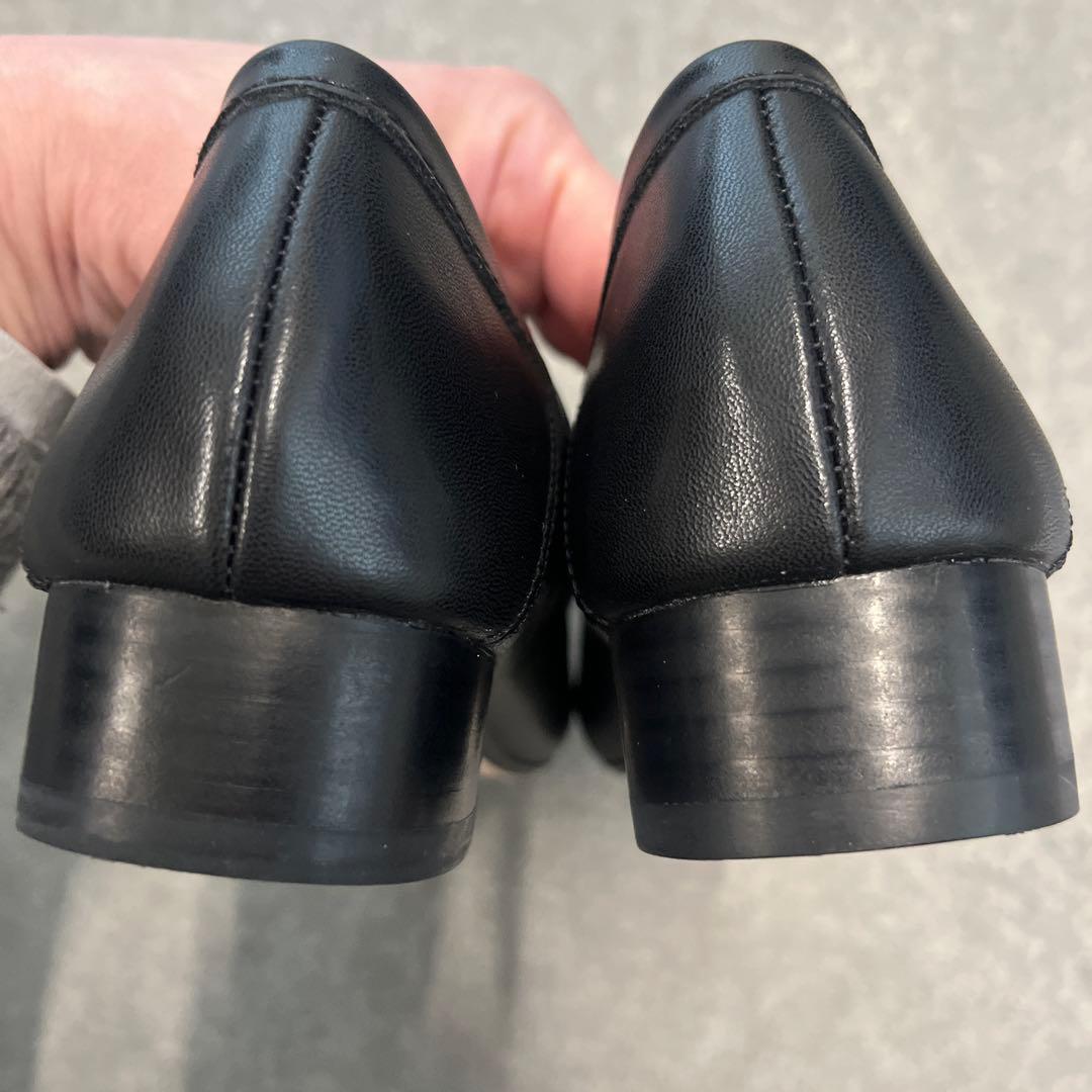 【新品半額】Fin本革ビットローファー23.5黒