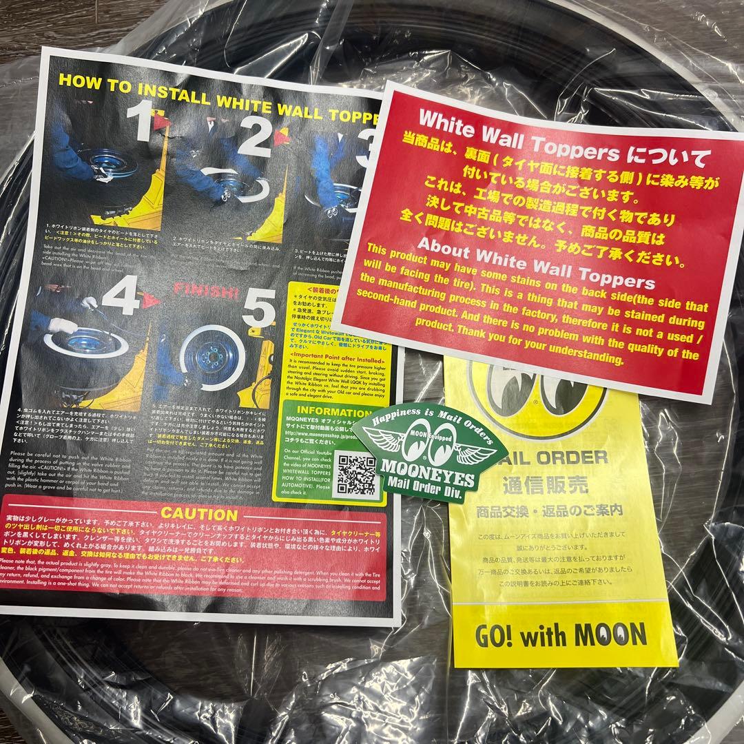 ムーンアイズ　ホワイトリボン　スキニータイプ　16インチ用　ホワイトウォール