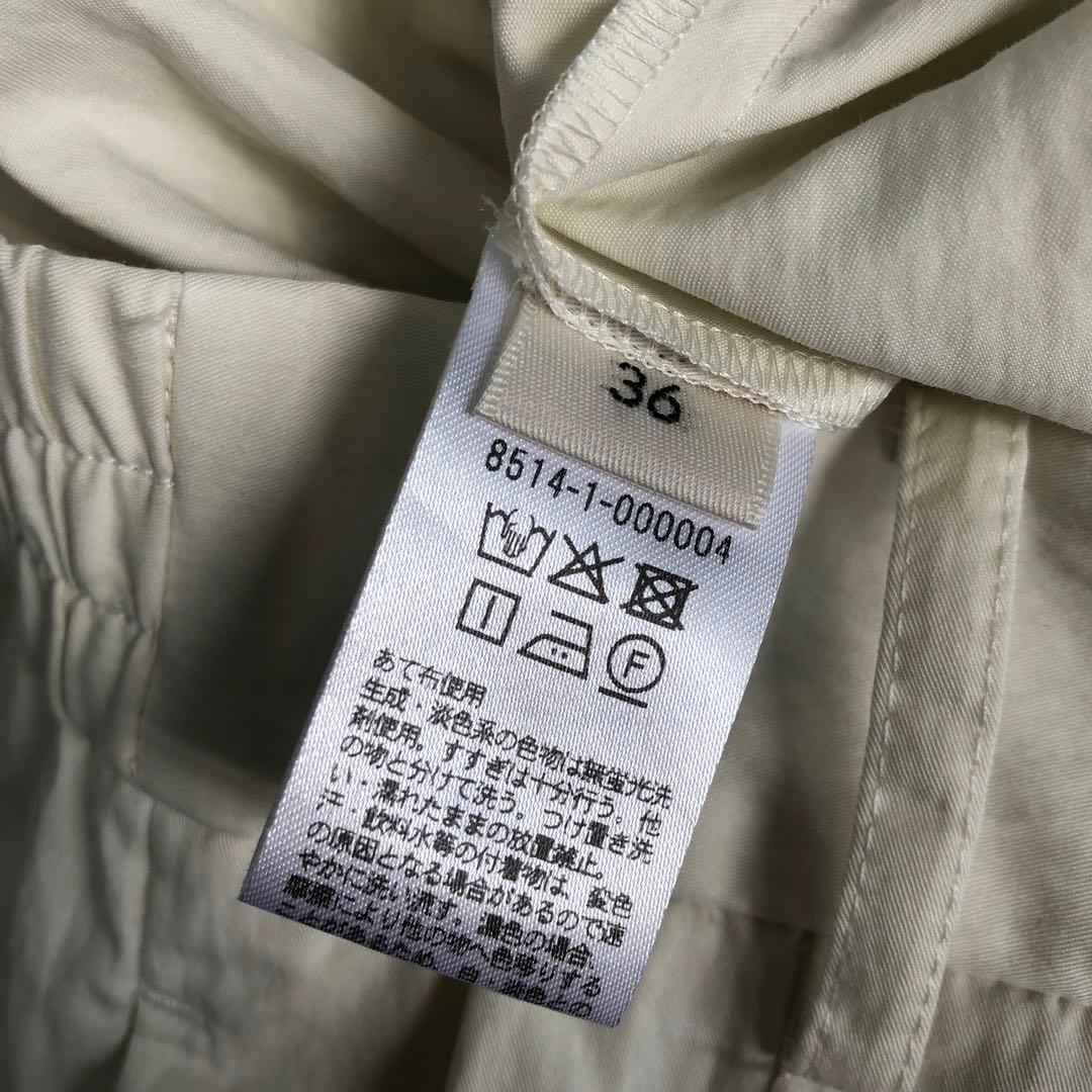 conte タック イージー ワイドパンツ 36 ホワイト