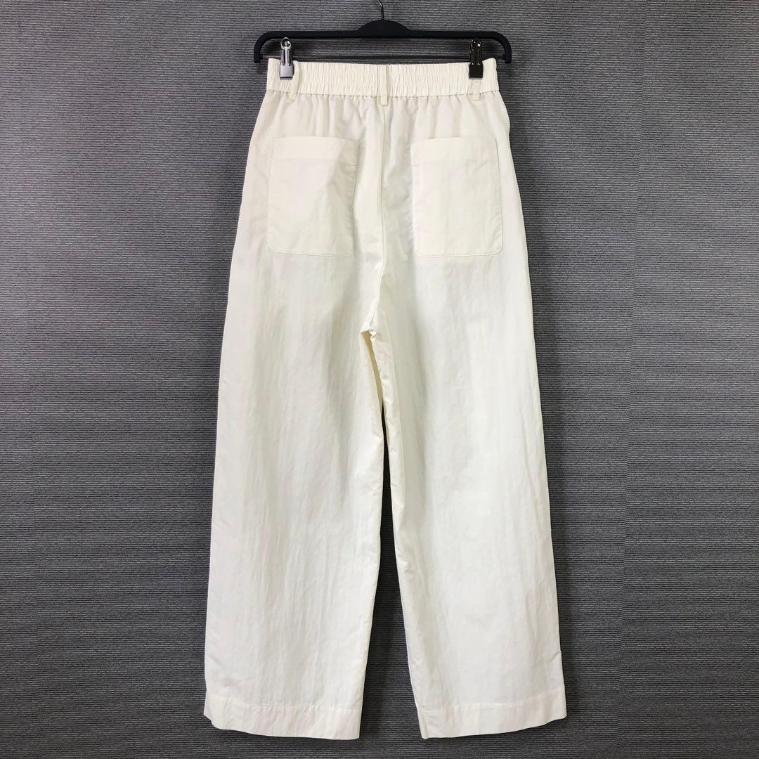 conte タック イージー ワイドパンツ 36 ホワイト