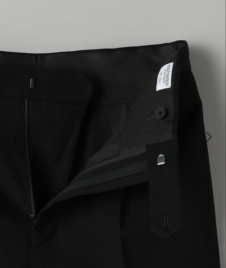 BEAUTY&YOUTH HI-LINE ウーステッド スラックス1P サイズL