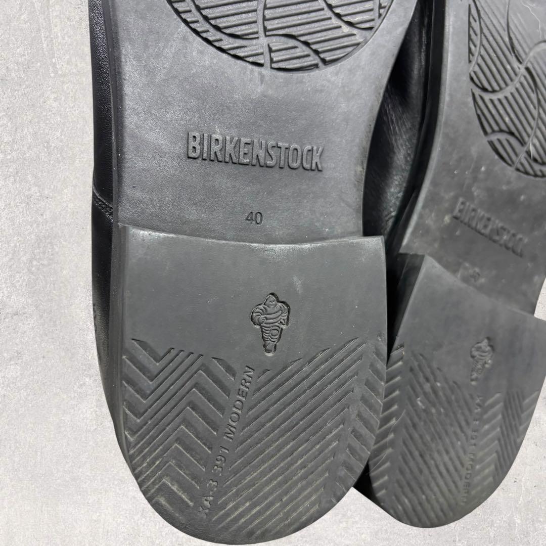 Pinビルケンシュトック ジャレン レザーシューズ 黒 40 26cm