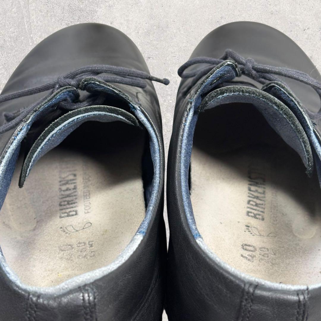 Pinビルケンシュトック ジャレン レザーシューズ 黒 40 26cm