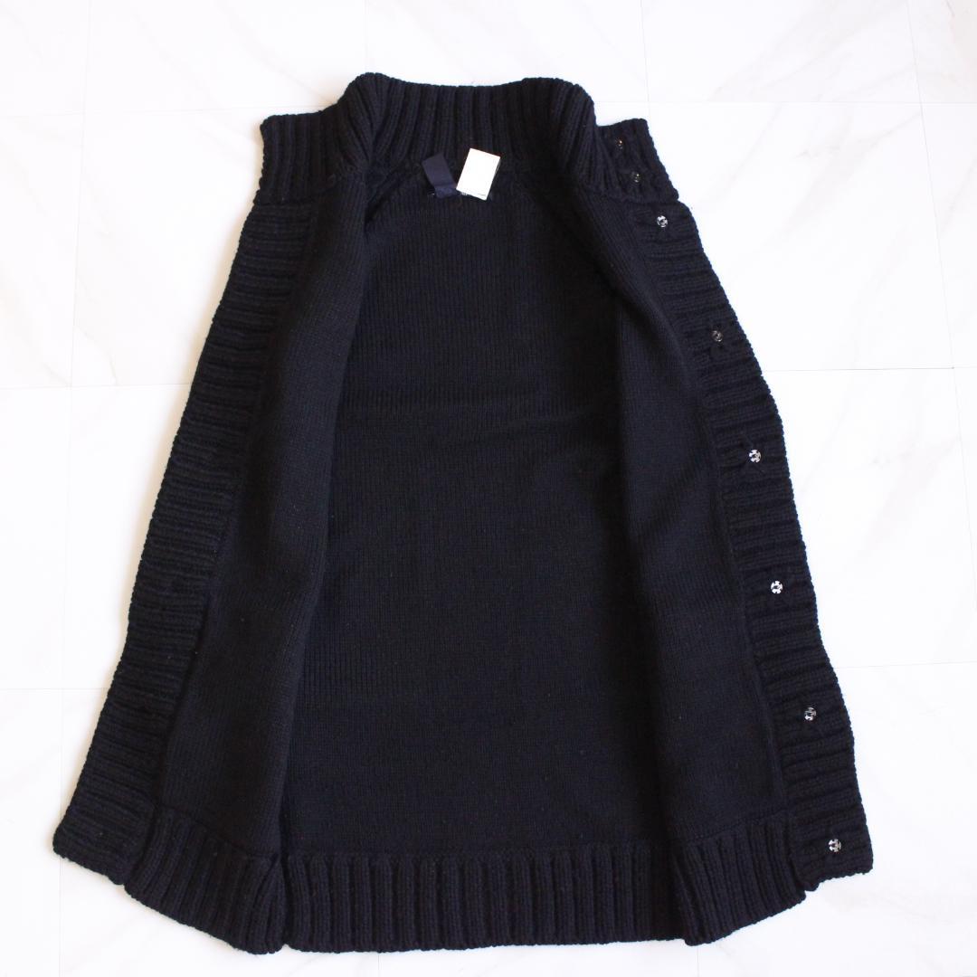 LIMI feu 肉厚ニットコート Sサイズ ブラック スタンドカラー