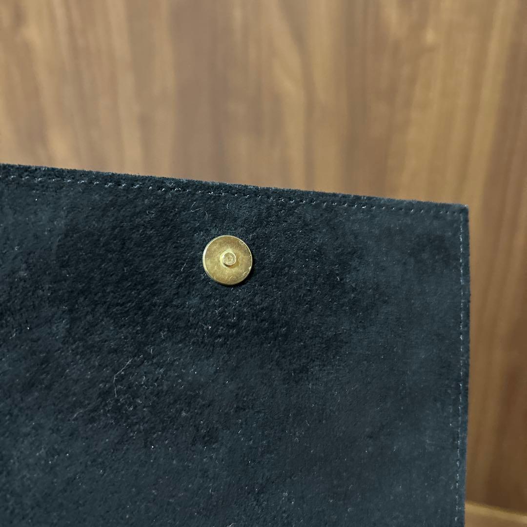 LAUNER LONDON 黒レザーチェーンバッグ