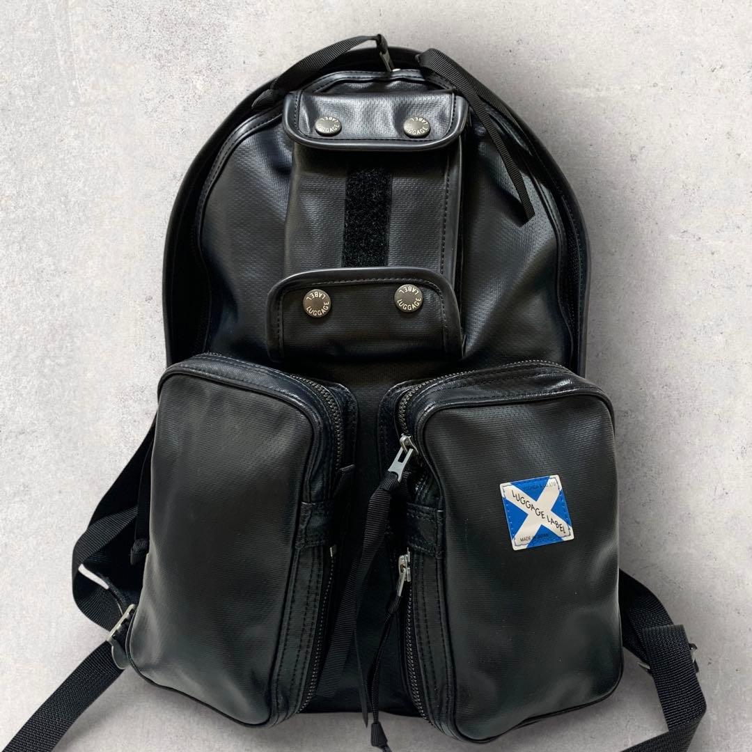 【美品　レア】ラゲッジレーベル　ニューライナー　リュック　PVC　レザー　黒色