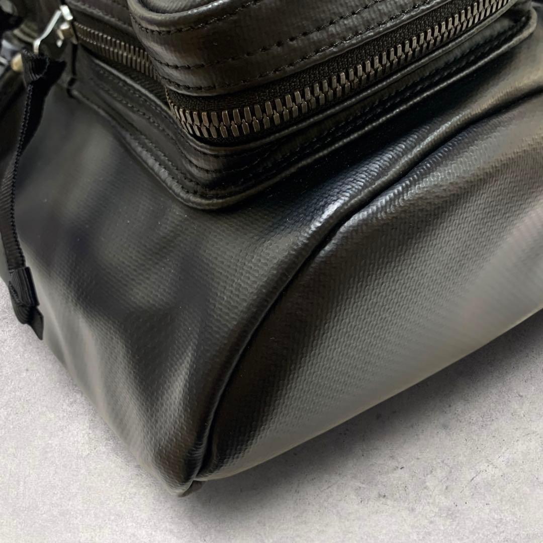 【美品　レア】ラゲッジレーベル　ニューライナー　リュック　PVC　レザー　黒色