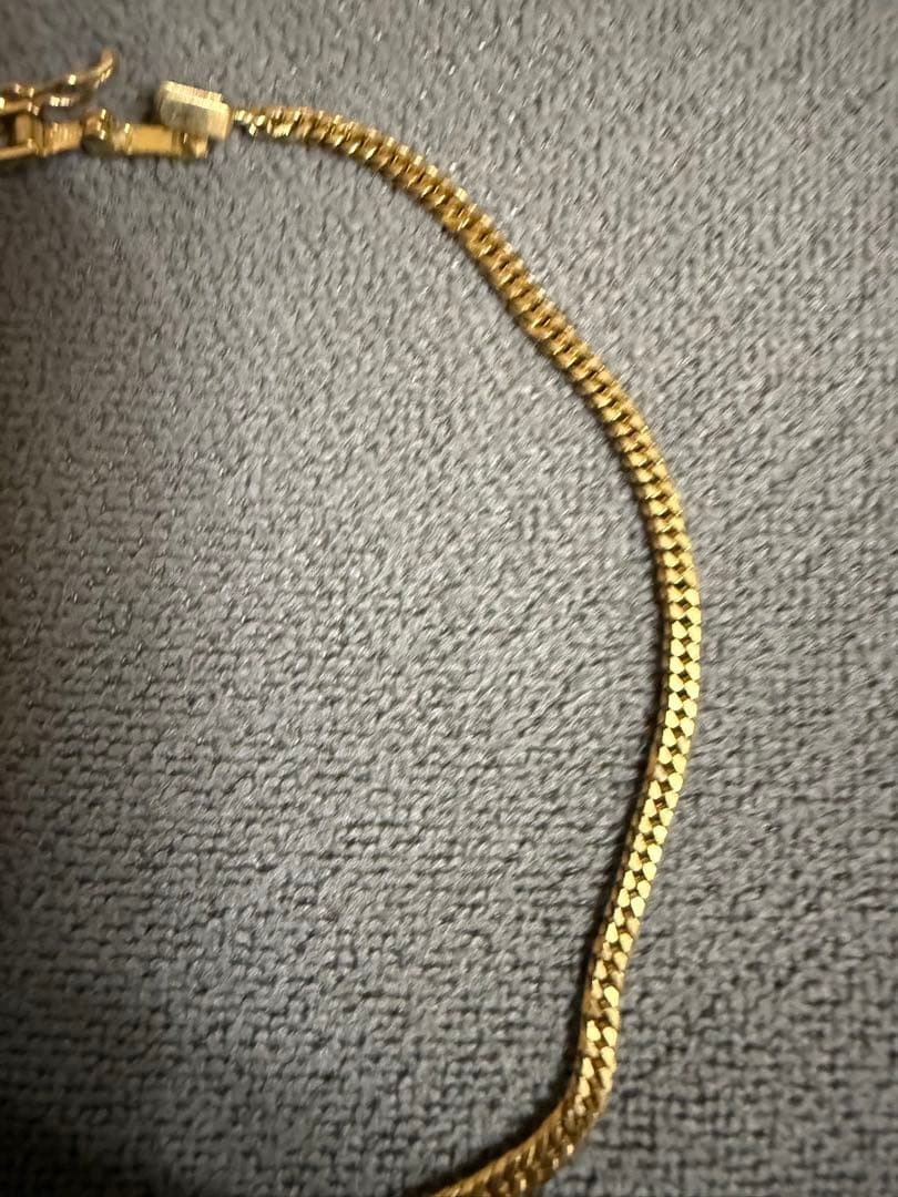 K18 6面　ダブル　喜平　アンクレット　23cm