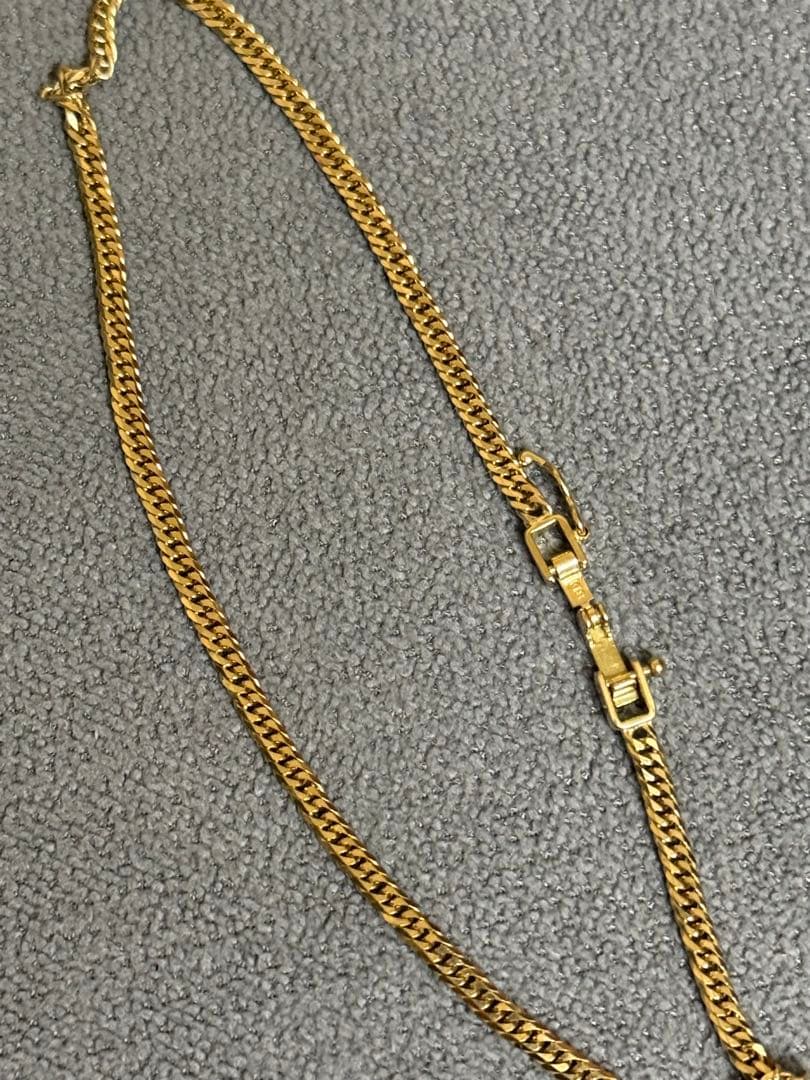 K18 6面　ダブル　喜平　アンクレット　23cm