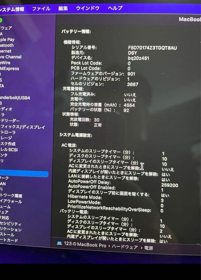 Apple MacBook pro 256GB 13インチ