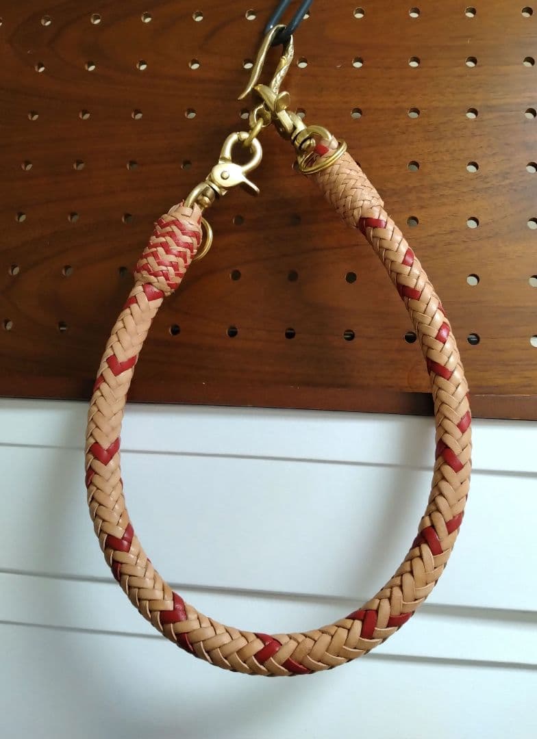 ★キトラ様★ウォレットロープ極太☆ハーマンオークレザー☆12本編み真鍮金具